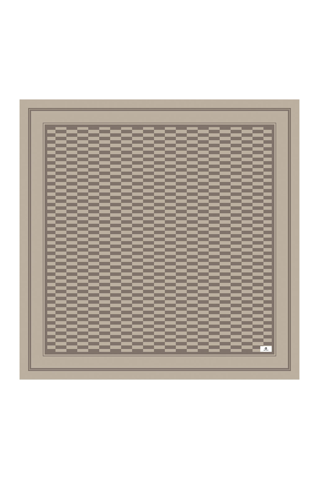 Desenli Twill Eşarp Dama Füme