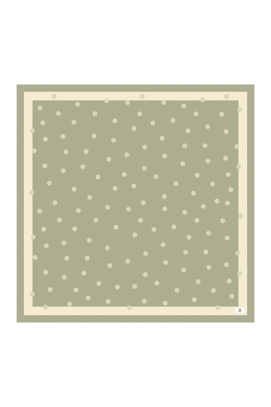 Desenli Twill Eşarp Puantiye Çağla