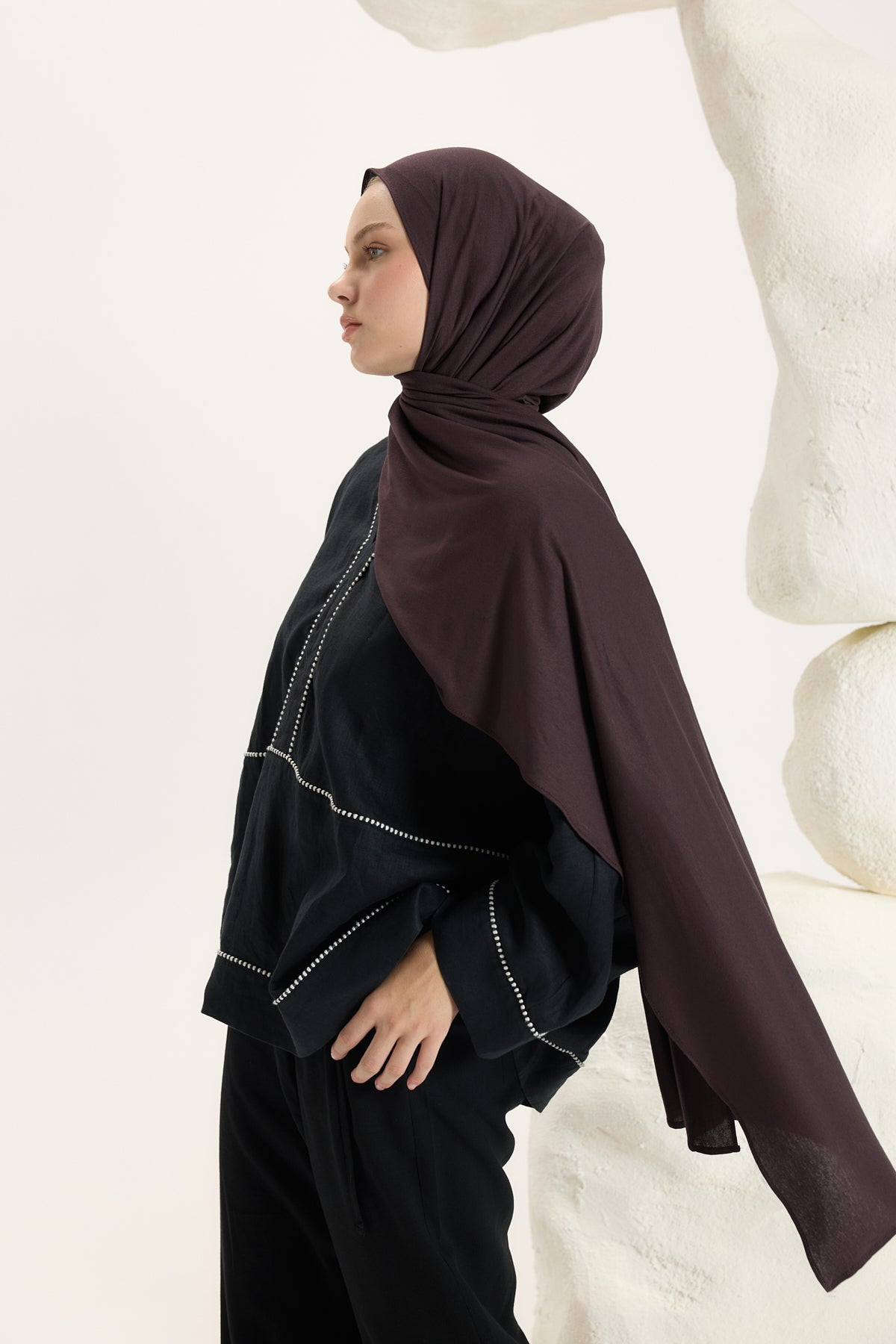 Bambu Penye Şal Acı Kahve