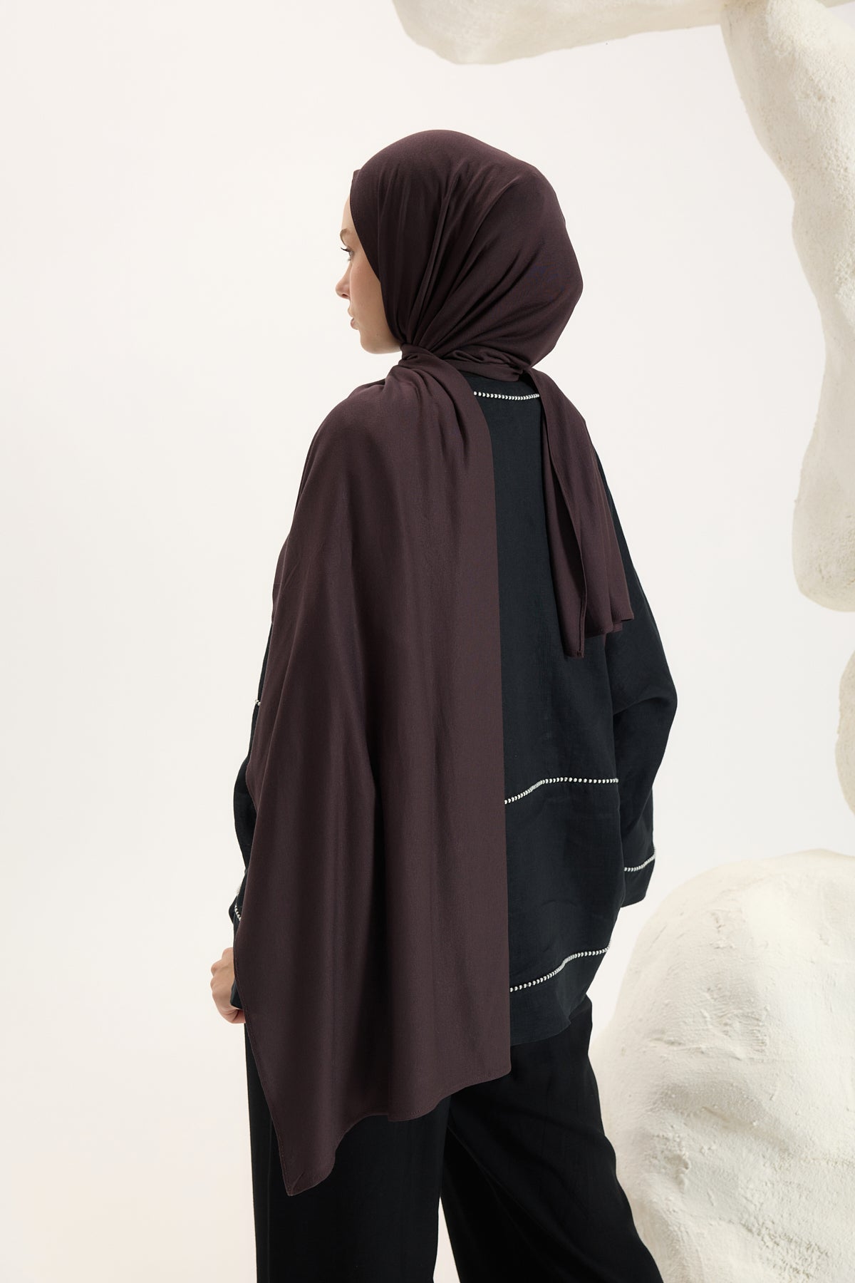 Bambu Penye Şal Acı Kahve