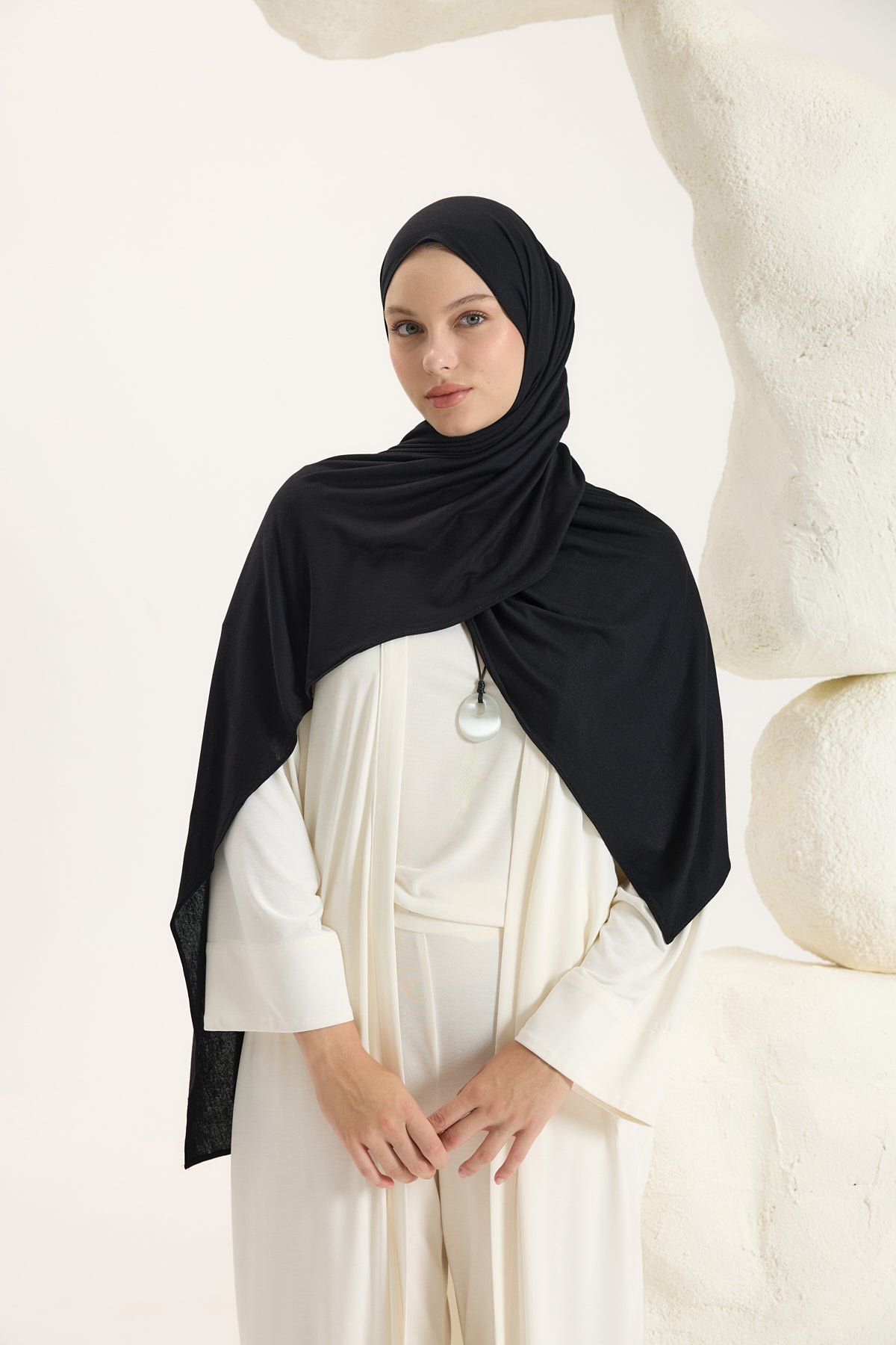 Bambu Penye Şal Siyah