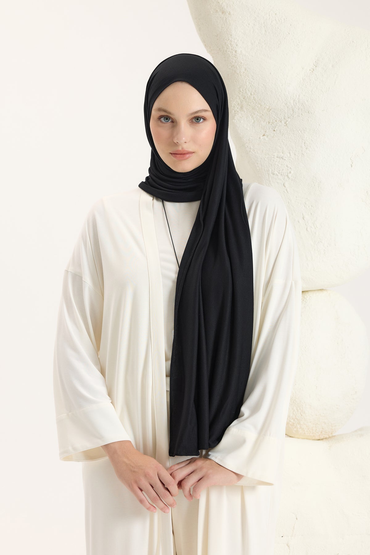 Bambu Penye Şal Siyah