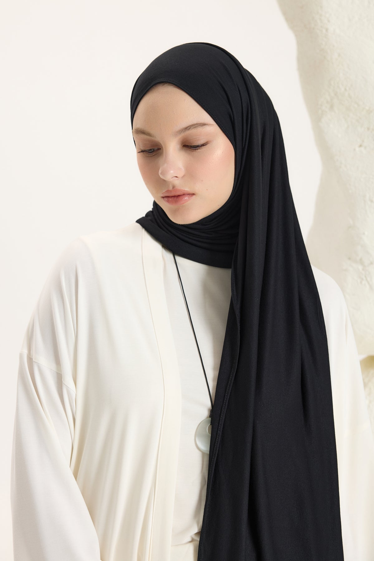Bambu Penye Şal Siyah