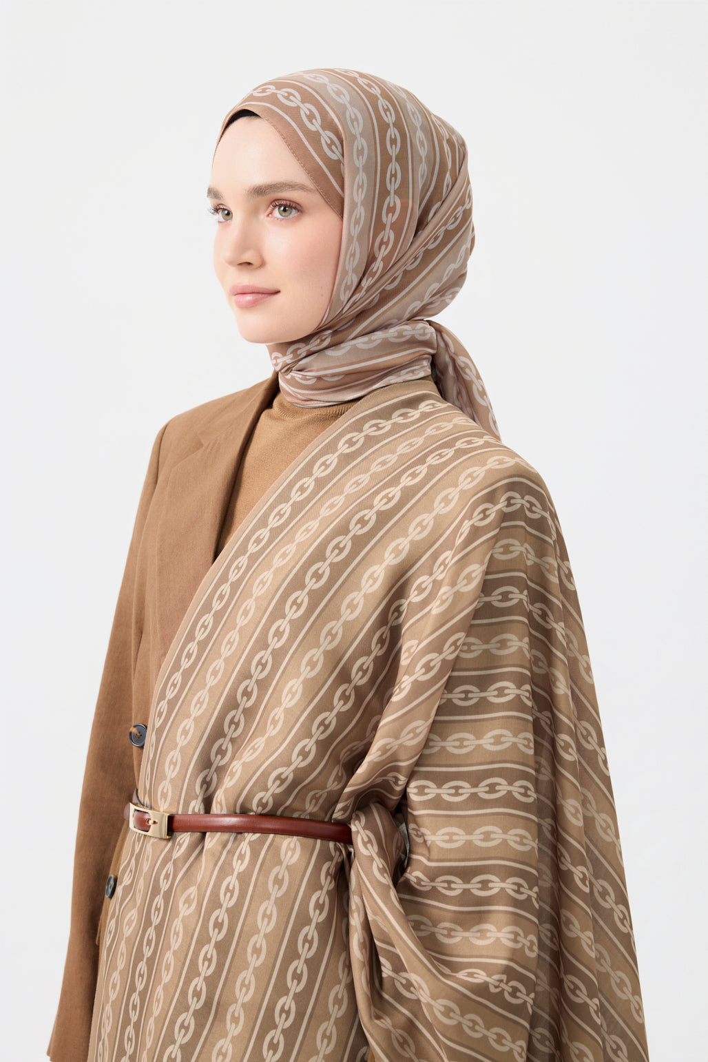 Cotton Twill Şal Chain Camel