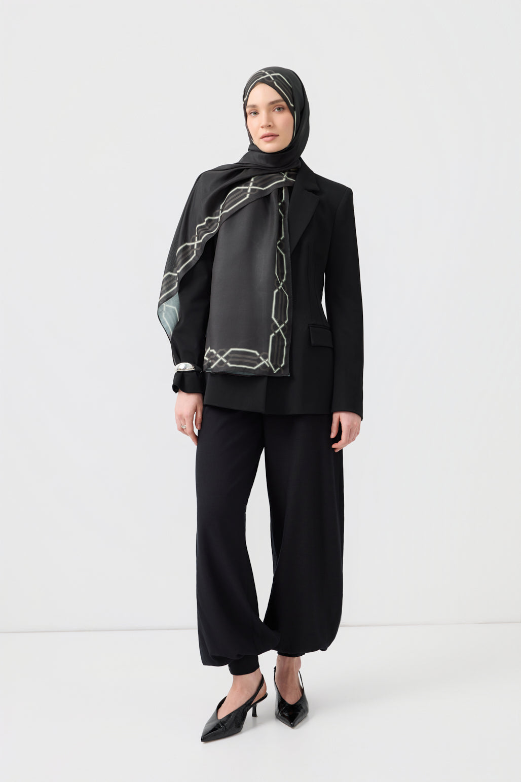 Cotton Twill Şal Interlock Antrasit Gri