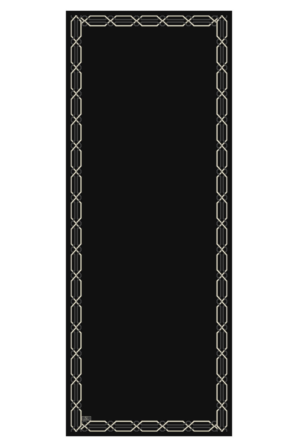 Cotton Twill Şal Interlock Siyah