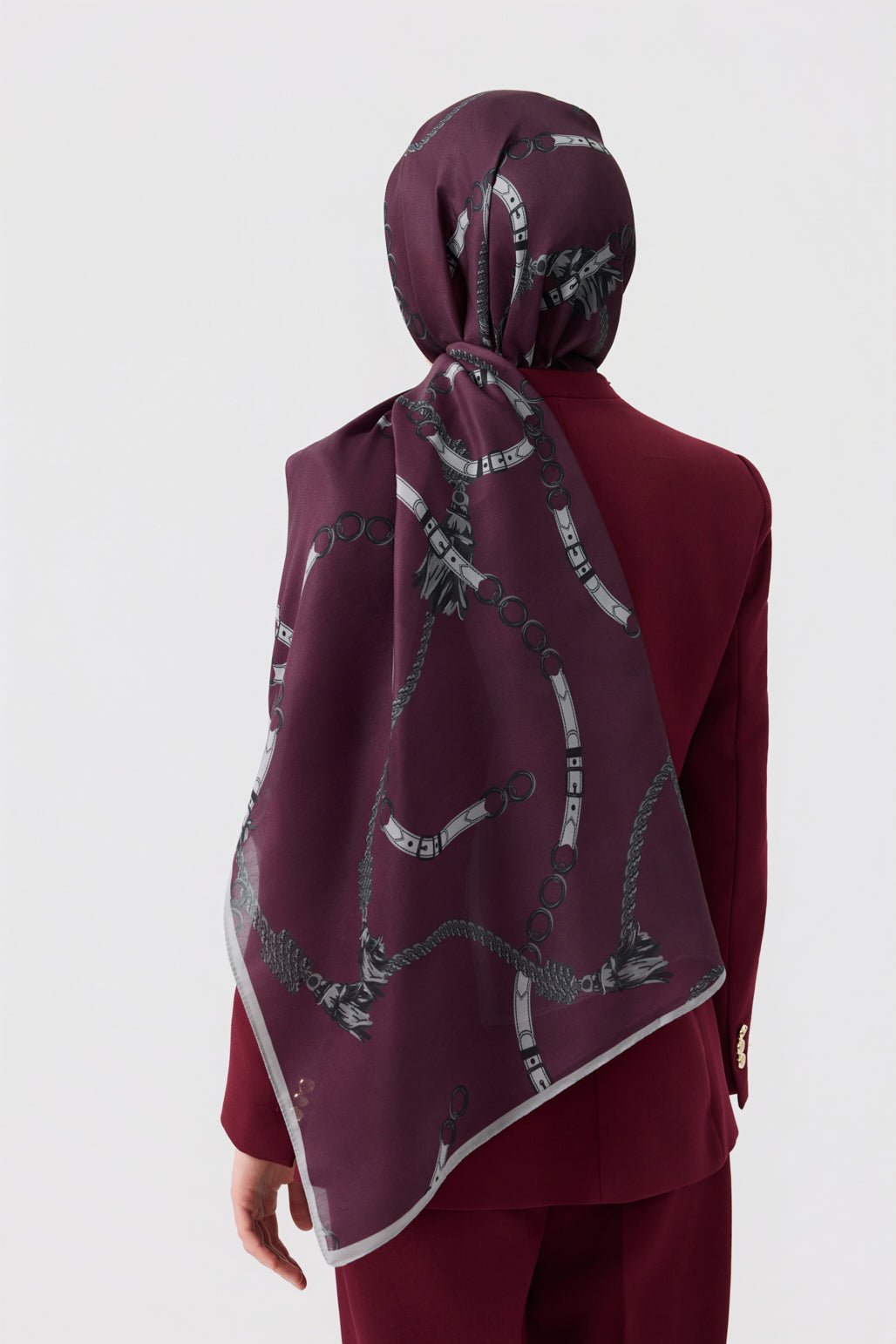 Cotton Twill Şal Linkage Mürdüm