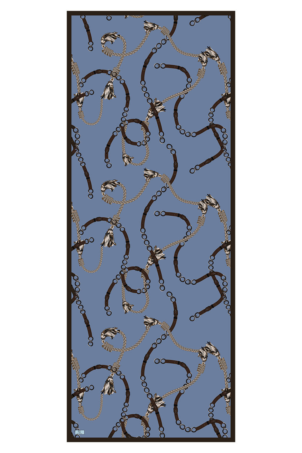 Cotton Twill Şal Linkage Uçuk Mavi