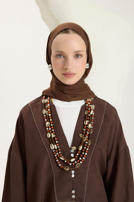 Daily Cotton Şal Çikolata Kahve