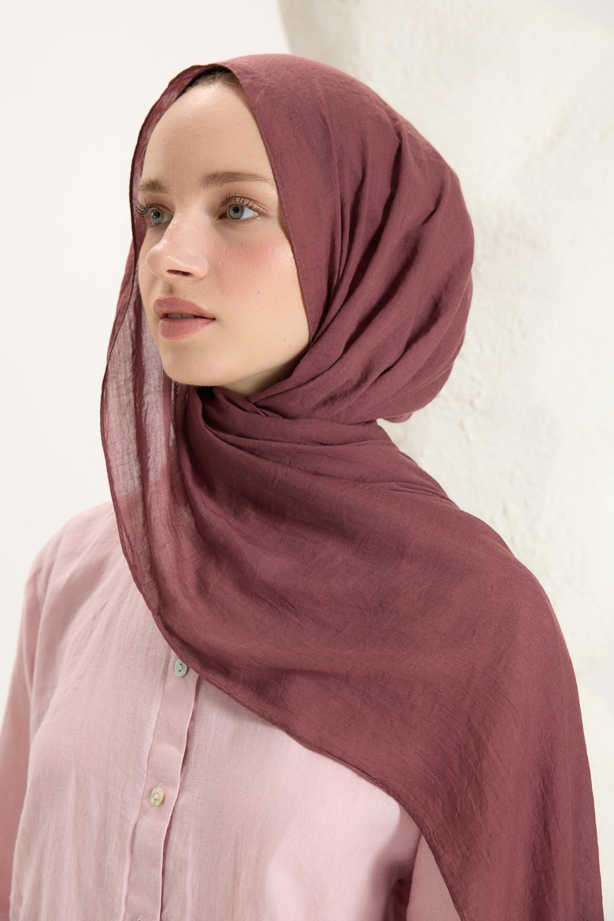 Daily Cotton Şal Mürdüm Eriği