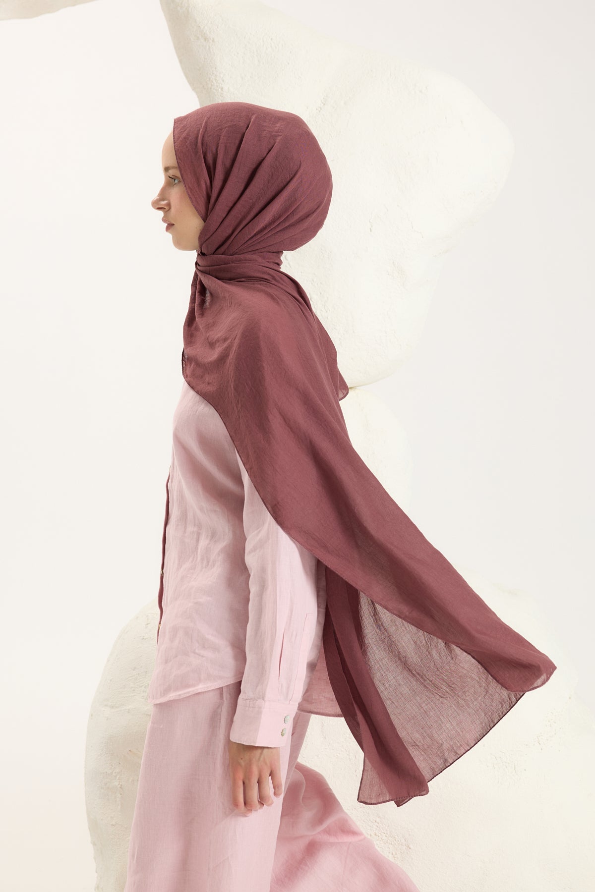 Daily Cotton Şal Mürdüm Eriği