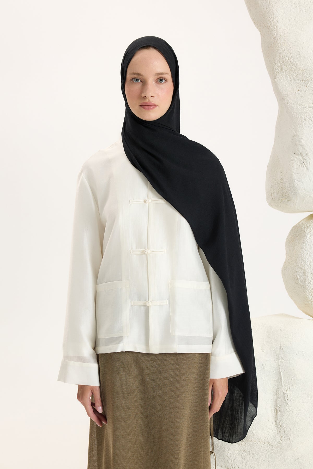 Daily Cotton Şal Siyah