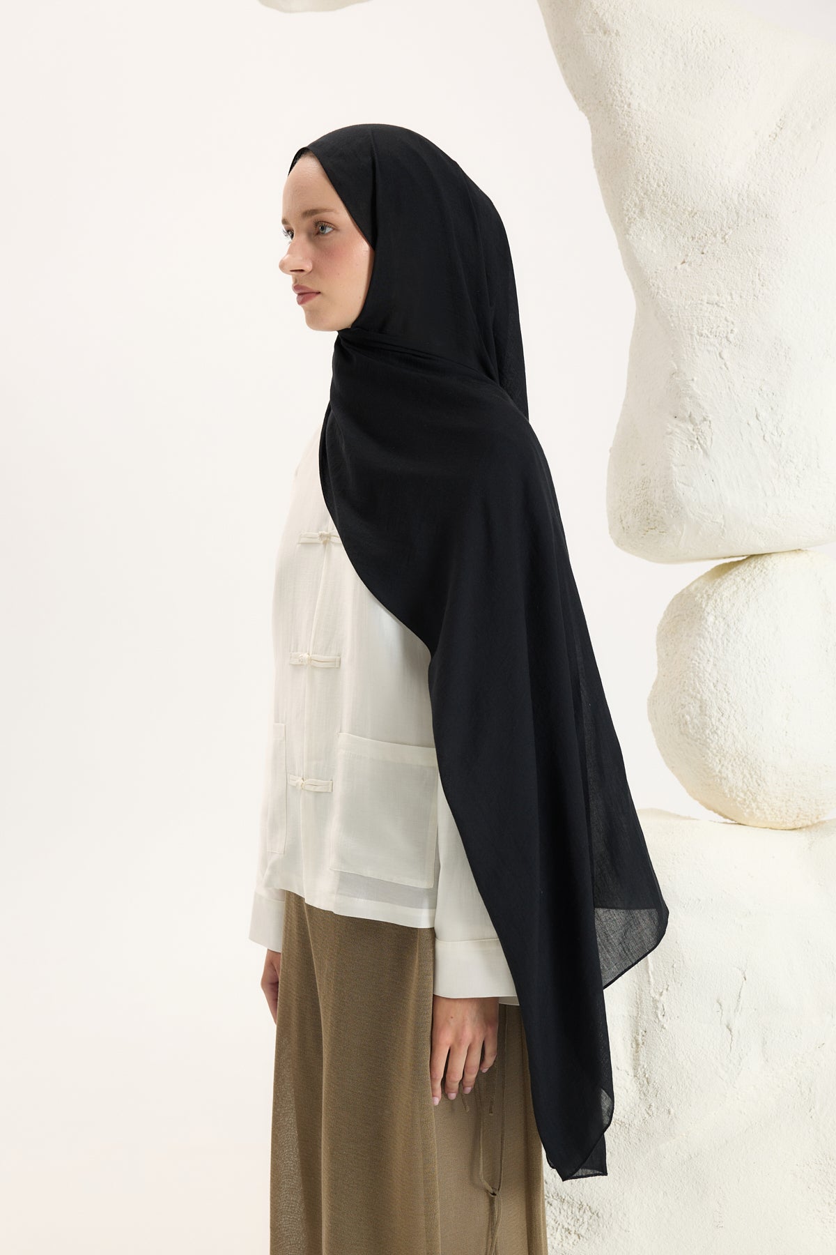 Daily Cotton Şal Siyah
