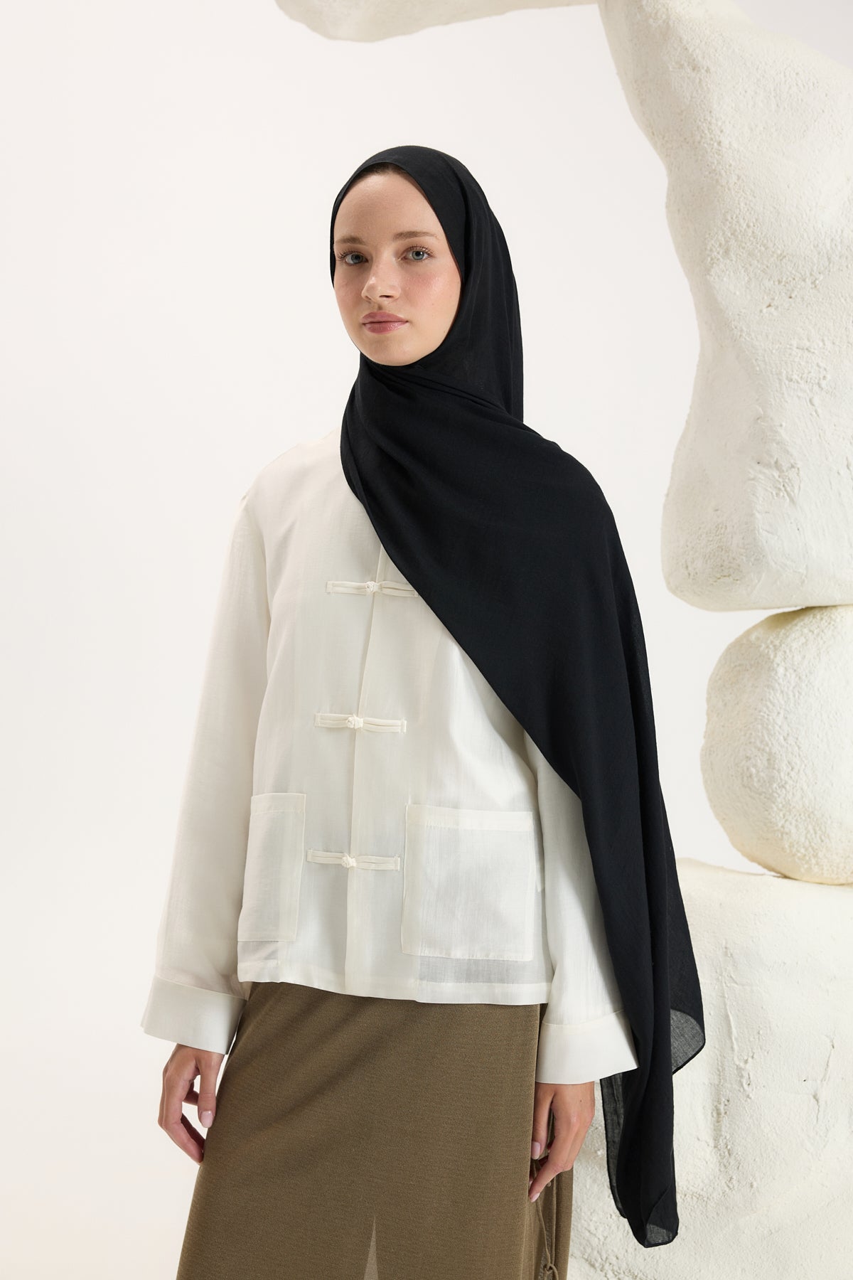 Daily Cotton Şal Siyah