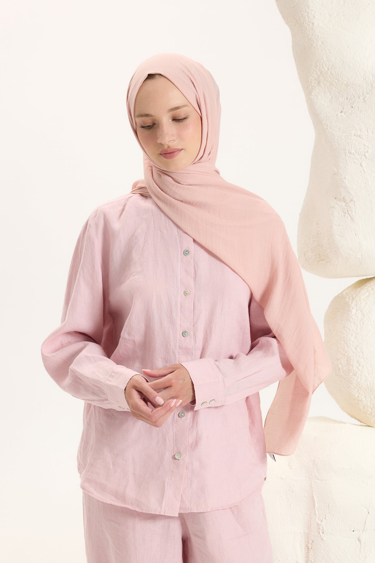 Daily Cotton Şal Somon