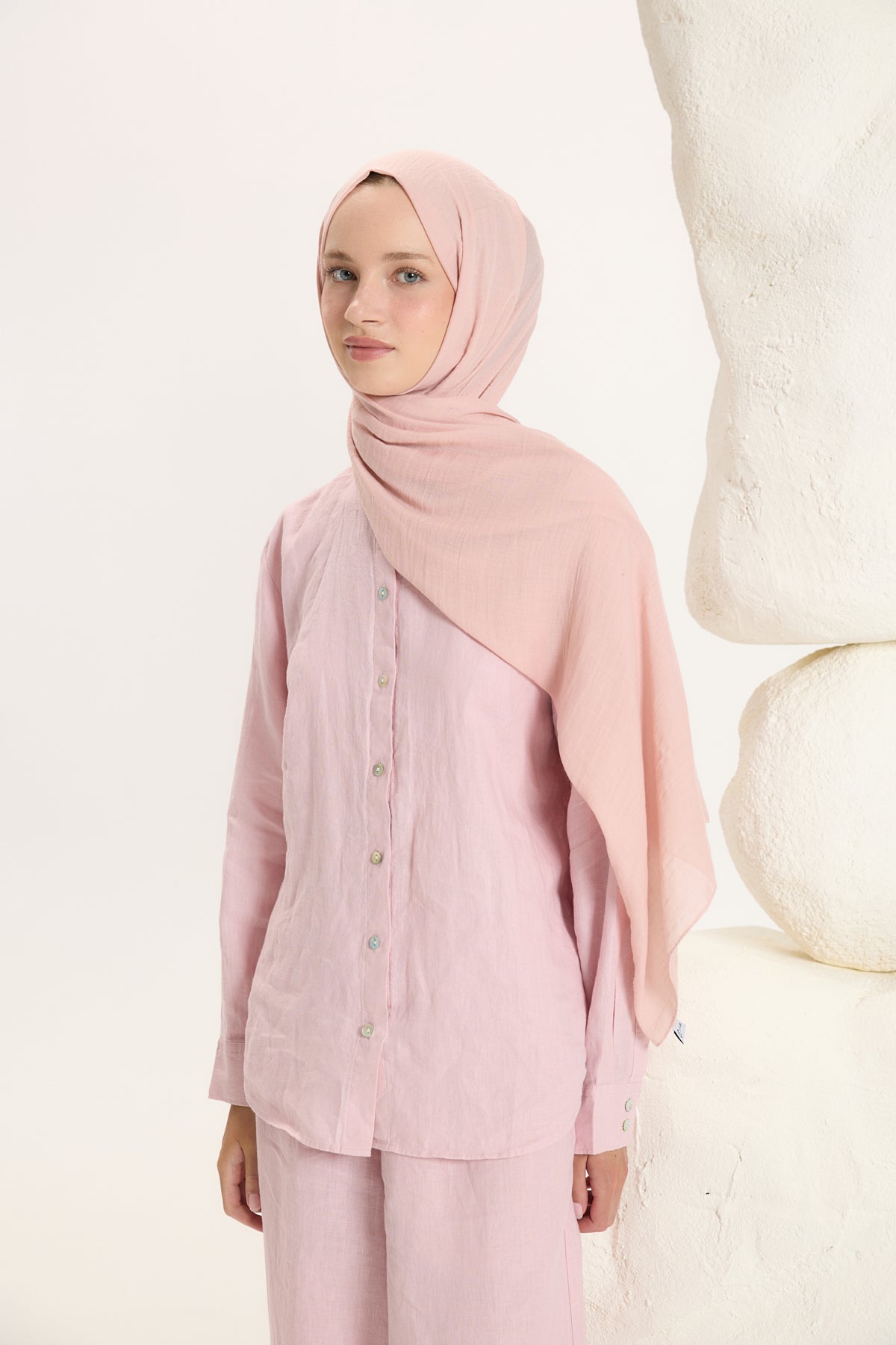 Daily Cotton Şal Somon