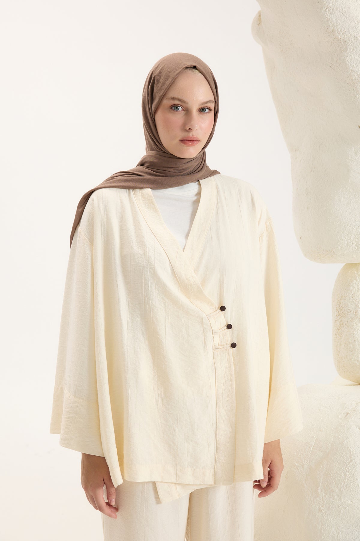 Daily Cotton Şal Sütlü Kahve