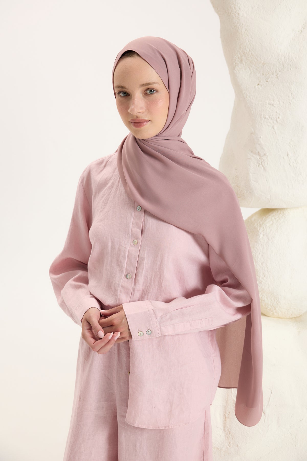 Daily Krep Şal Soft Pembe