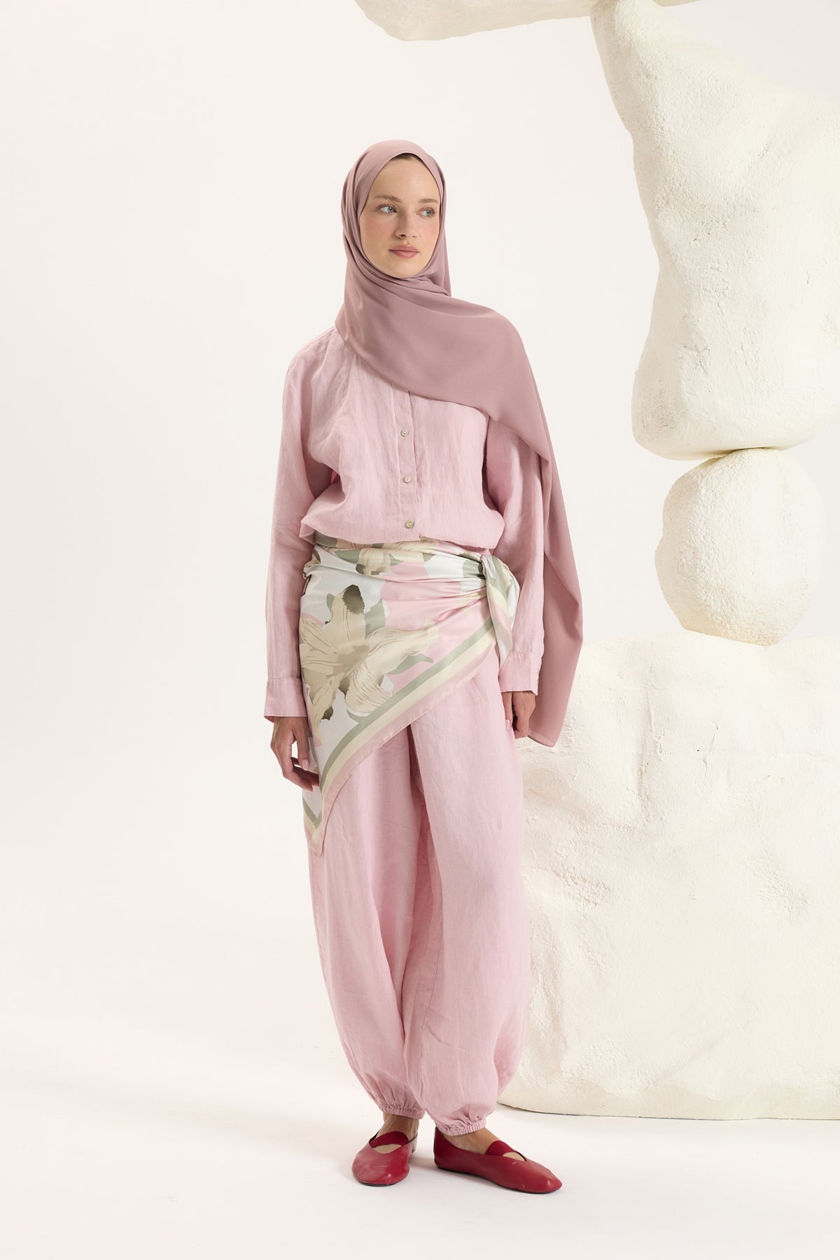 Daily Krep Şal Soft Pembe