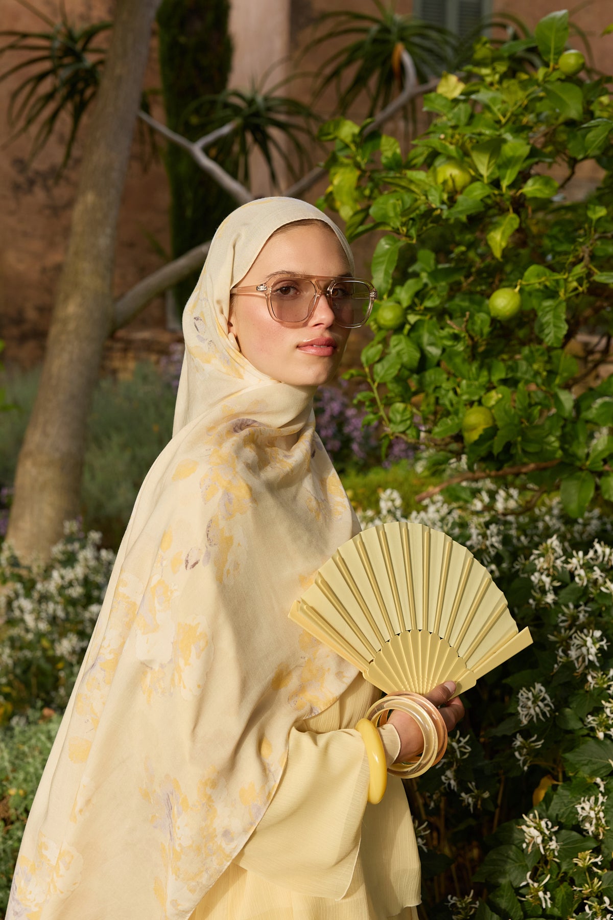 Deluxe Summer Flow Şal Uçuk Sarı