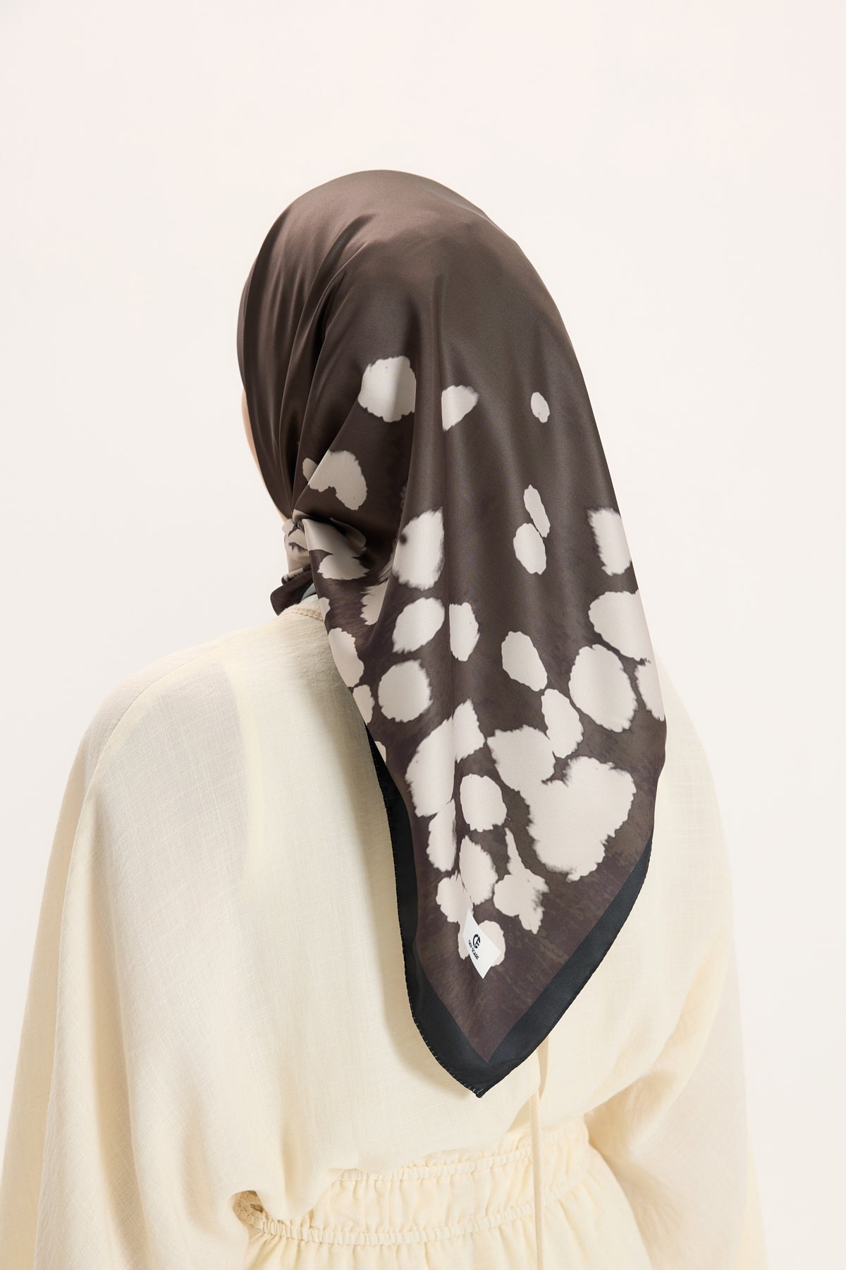 Desenli Twill Eşarp Bambi Kahve