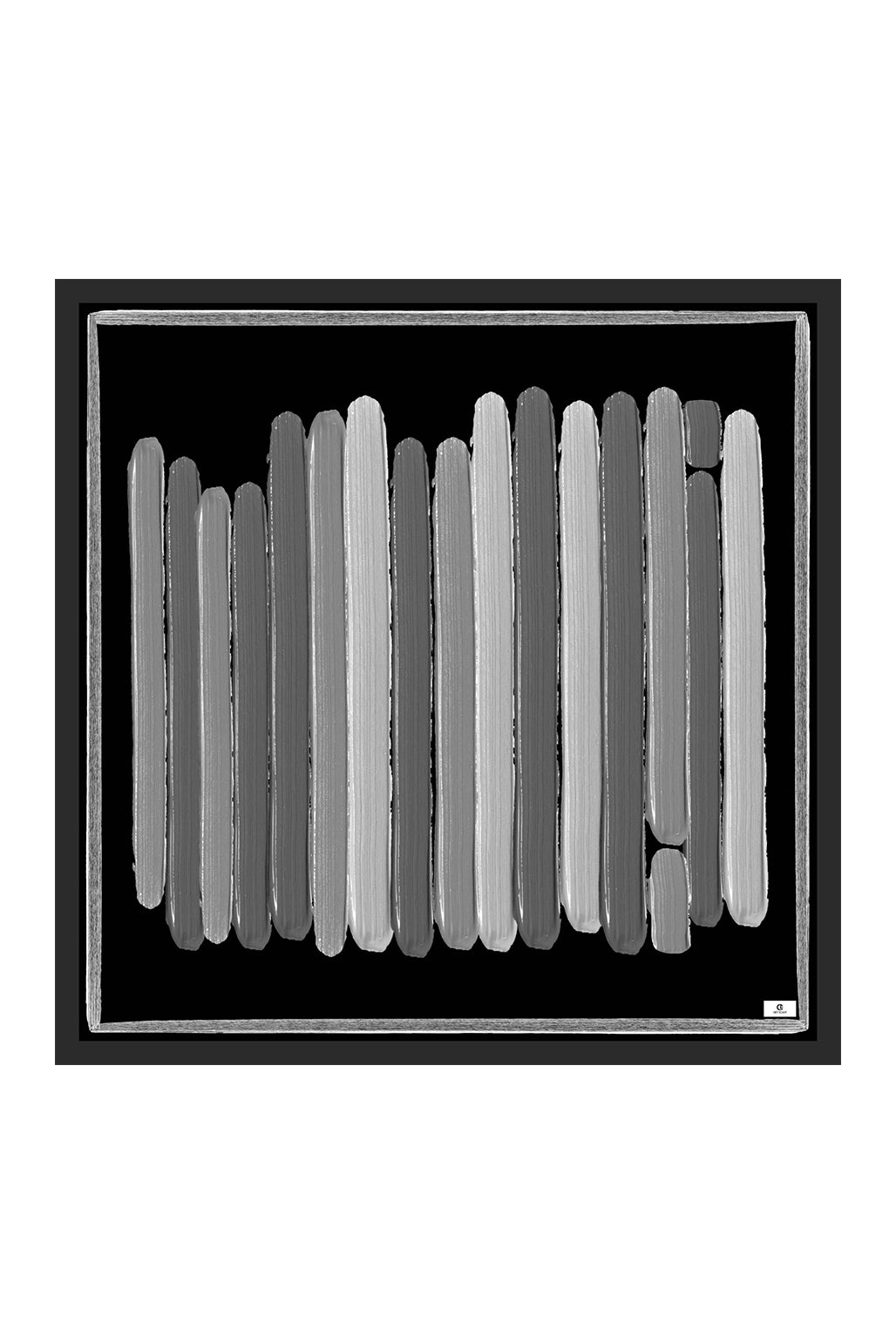 Desenli Twill Eşarp Brush Siyah