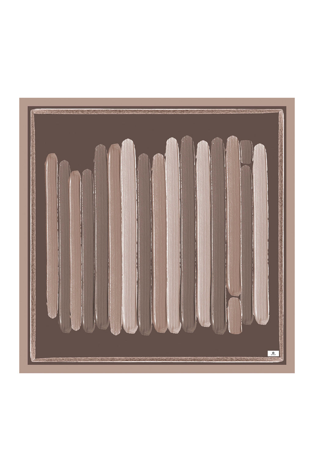 Desenli Twill Eşarp Brush Vizon