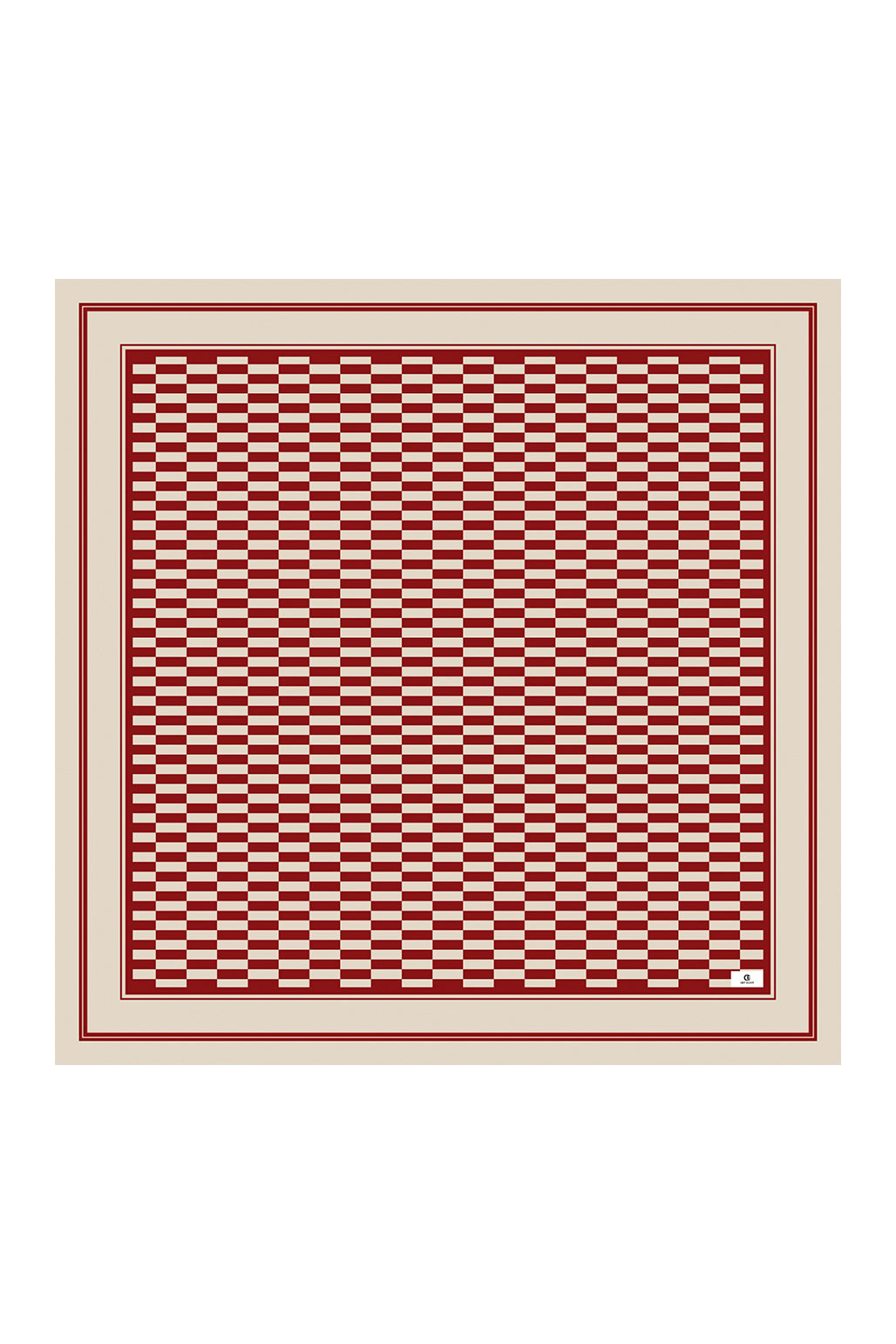 Desenli Twill Eşarp Dama Kırmızı