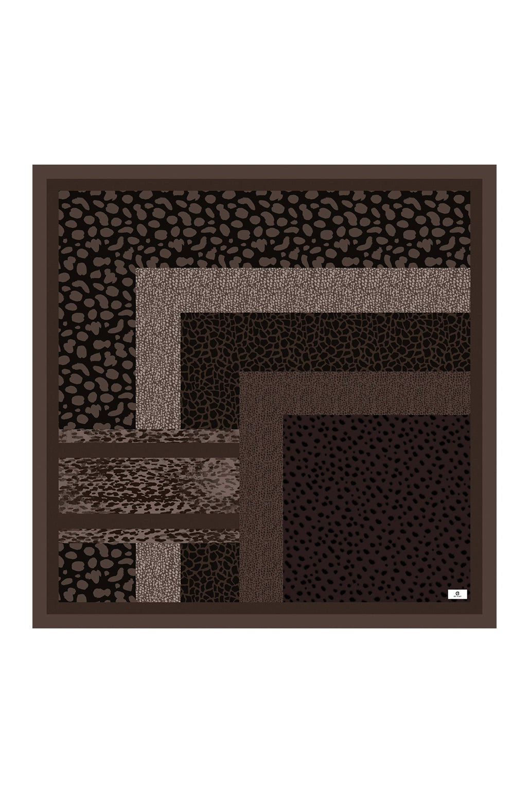 Desenli Twill Eşarp Mix Duman