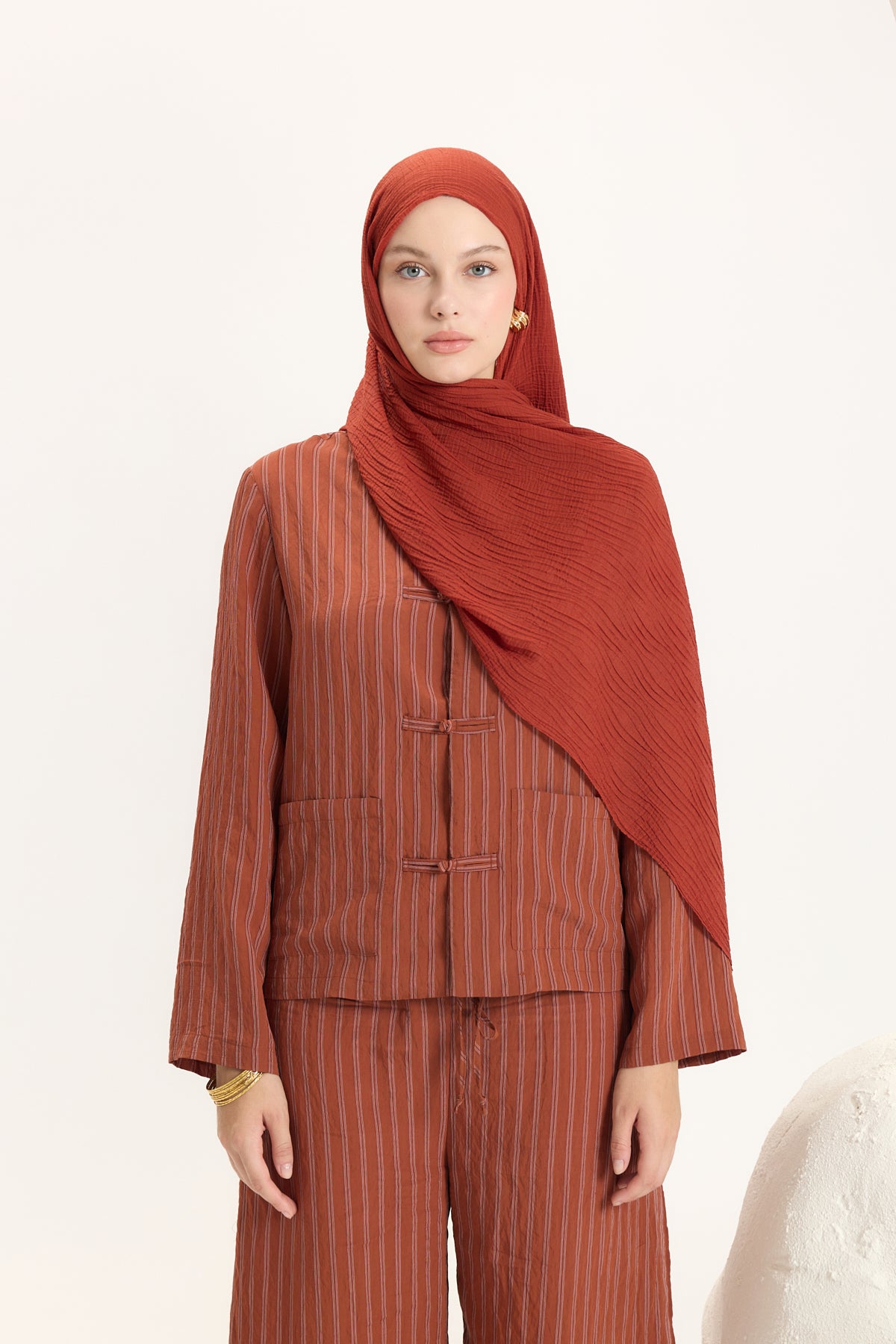 Faye Müslin Şal Terracotta