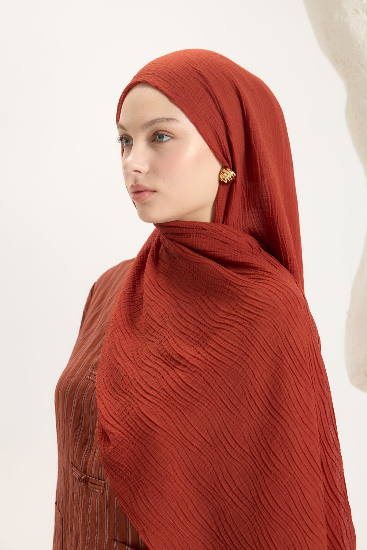 Faye Müslin Şal Terracotta
