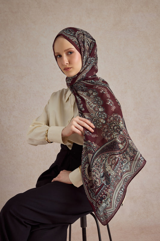 Pamuk Şal Flow Bordo