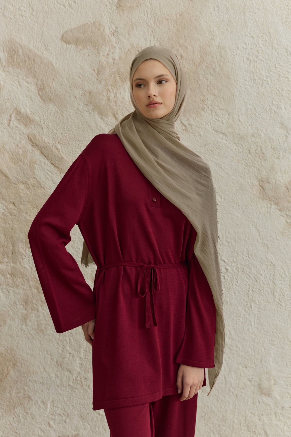 Soft Line Pamuk Şal Bej