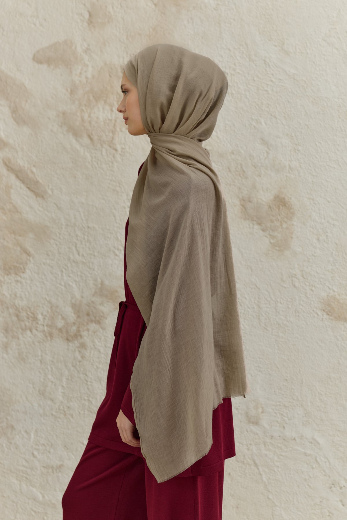 Soft Line Pamuk Şal Bej