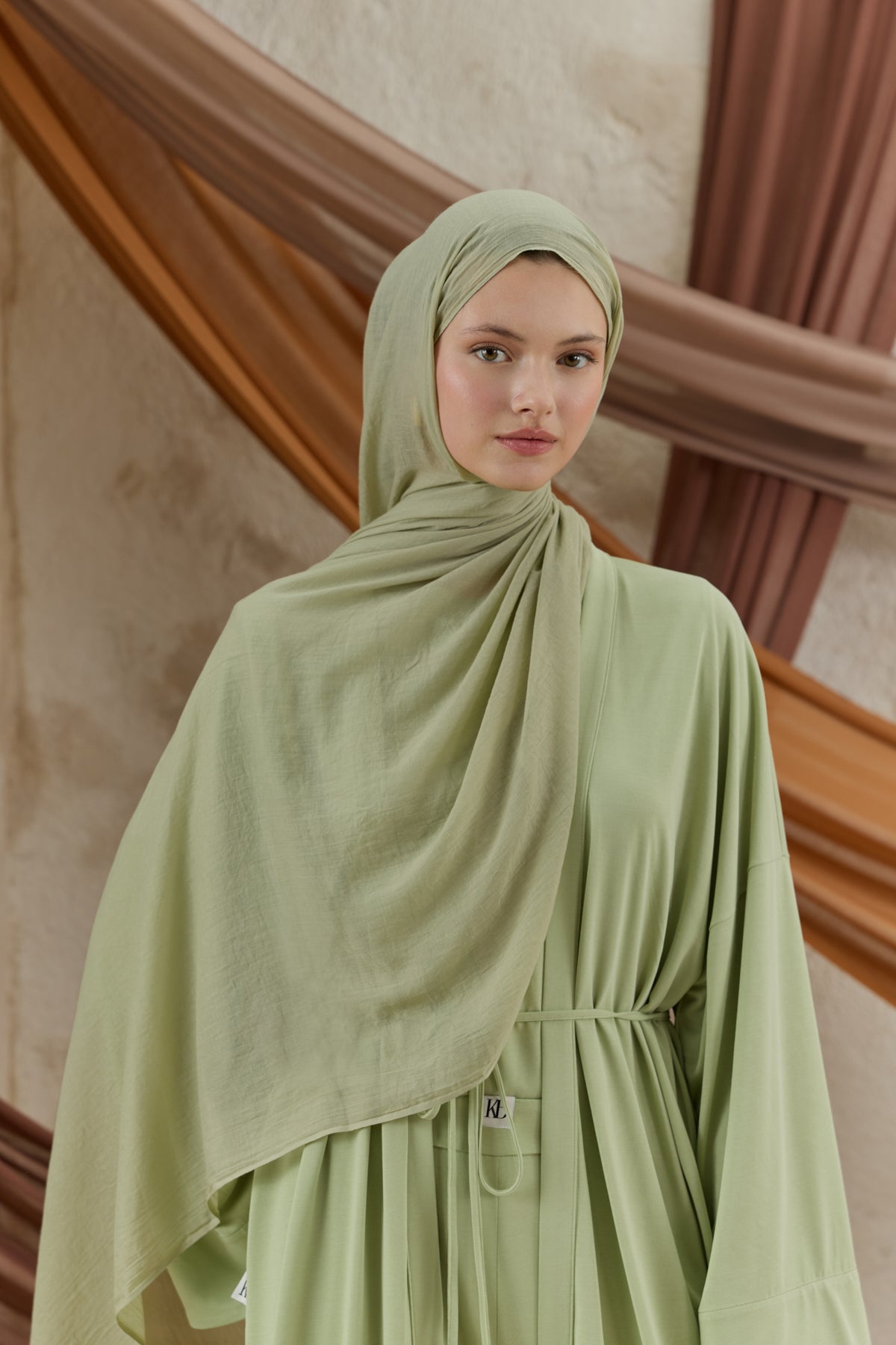 Soft Line Pamuk Şal Çağla Yeşili