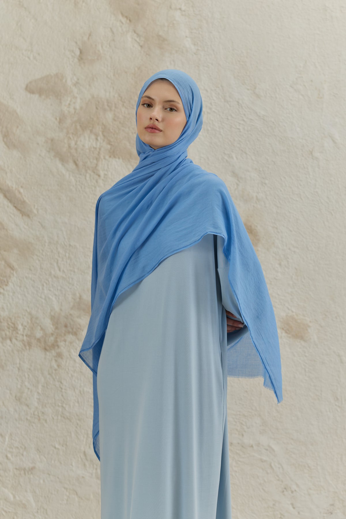 Soft Line Pamuk Şal Kot Mavi