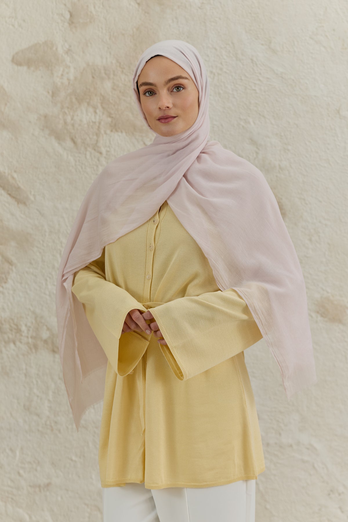 Soft Line Pamuk Şal Uçuk Pembe